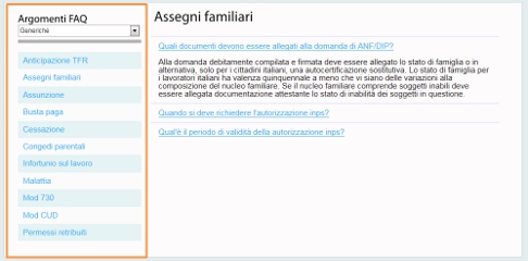 faq argomenti